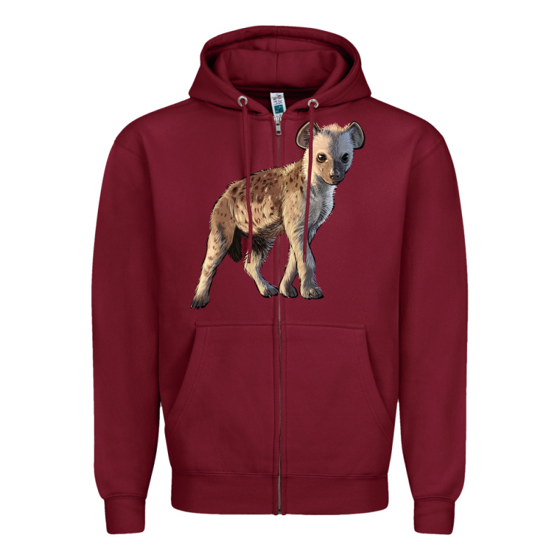 Baby Hyena Illustrations Zipper Hoodie by LillyAllenDesigns | Teevron