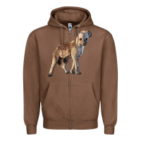 Chestnut Baby Hyena Illustrations Zipper Hoodie - LillyAllenDesigns