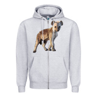 Heather Grey Baby Hyena Illustrations Zipper Hoodie - LillyAllenDesigns