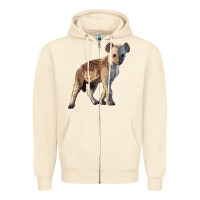 Sandshell Baby Hyena Illustrations Zipper Hoodie - LillyAllenDesigns