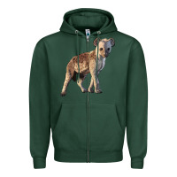 Sports Green Baby Hyena Illustrations Zipper Hoodie - LillyAllenDesigns