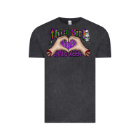 Vintage Black this girl loves halloween Vintage Tee - CowhideDigitalArt