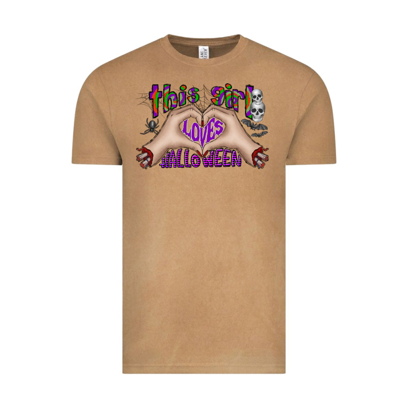 This Girl Loves Halloween Vintage Tee by CowhideDigitalArt | Teevron