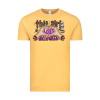 Vintage Mustard this girl loves halloween Vintage Tee - CowhideDigitalArt