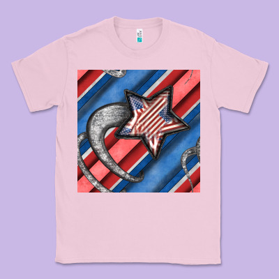 Stripes & Stars Seamless Pattern Classic Tee Designed By Bundleandbundleshop