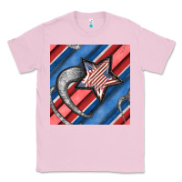 Bubblegum Pink stripes & stars seamless pattern Classic Tee - BundleAndBundleShop