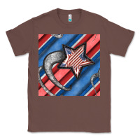 Chestnut stripes & stars seamless pattern Classic Tee - BundleAndBundleShop