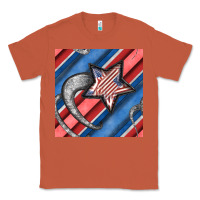 Copper stripes & stars seamless pattern Classic Tee - BundleAndBundleShop