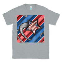 Heather Grey stripes & stars seamless pattern Classic Tee - BundleAndBundleShop