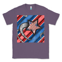 Lavender stripes & stars seamless pattern Classic Tee - BundleAndBundleShop
