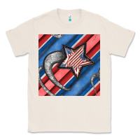 Natural stripes & stars seamless pattern Classic Tee - BundleAndBundleShop