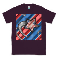 Plum stripes & stars seamless pattern Classic Tee - BundleAndBundleShop
