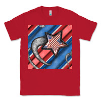 Red stripes & stars seamless pattern Classic Tee - BundleAndBundleShop