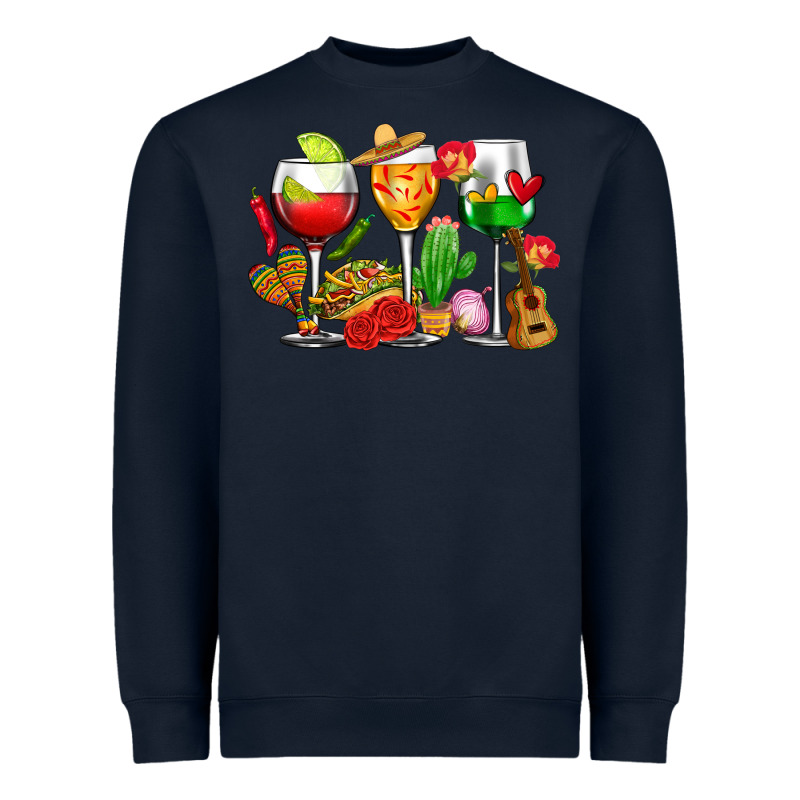 Mexico Wine Glasses Cups Heavyweight Sweatshirt by CTS Tumbler Store | Teevron