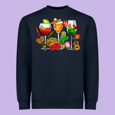Mexico Wine Glasses Cups Heavyweight Sweatshirt Designed By Cts Tumbler Store