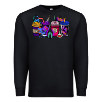 Black gaming coffee cups Premium Sweatshirt - NancyCooperArtShop