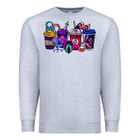 Heather Grey gaming coffee cups Premium Sweatshirt - NancyCooperArtShop