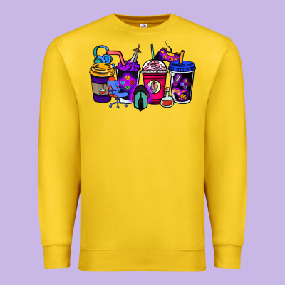 Gaming Coffee Cups Premium Sweatshirt Designed By Nancycooperartshop