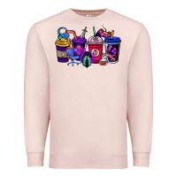 Pale Pink gaming coffee cups Premium Sweatshirt - NancyCooperArtShop