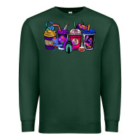 Sports Green gaming coffee cups Premium Sweatshirt - NancyCooperArtShop