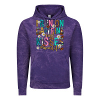 Cloud Purple i run on caffeine and kisses mothers day Vintage Hoodie - texasbilliewilder