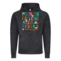 Vintage Black i run on caffeine and kisses mothers day Vintage Hoodie - texasbilliewilder