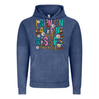 Vintage Denim i run on caffeine and kisses mothers day Vintage Hoodie - texasbilliewilder