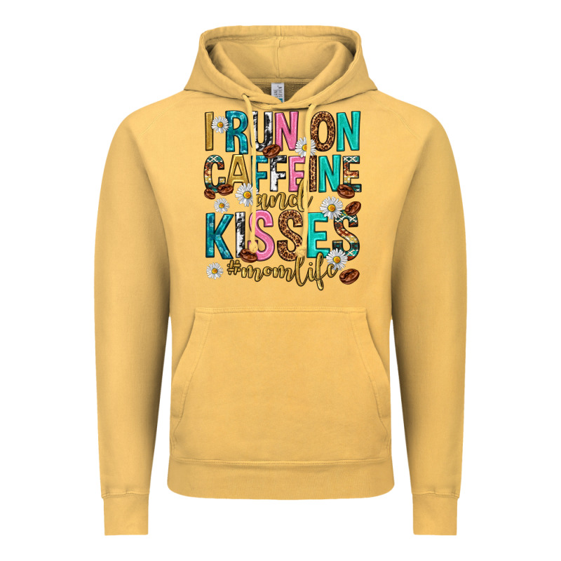 I Run On Caffeine And Kisses Mothers Day Vintage Hoodie by texasbilliewilder | Teevron