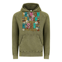 Vintage Olive i run on caffeine and kisses mothers day Vintage Hoodie - texasbilliewilder