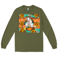 Army Green Goat family fall pumpkins gemstone Long Sleeve Tee - Artiststas