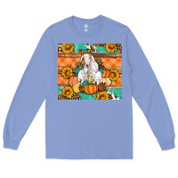 Colony Blue Goat family fall pumpkins gemstone Long Sleeve Tee - Artiststas