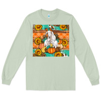 Matcha Goat family fall pumpkins gemstone Long Sleeve Tee - Artiststas
