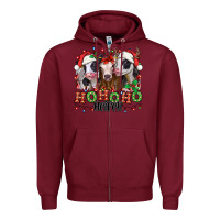 Burgundy ho ho ho heifer christmas heifers Zipper Hoodie - Jasminsmagicworld