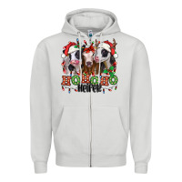 Dove Grey ho ho ho heifer christmas heifers Zipper Hoodie - Jasminsmagicworld