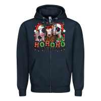 Navy ho ho ho heifer christmas heifers Zipper Hoodie - Jasminsmagicworld