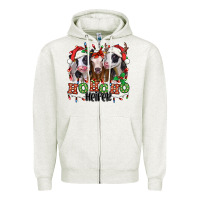 Oatmeal Heather ho ho ho heifer christmas heifers Zipper Hoodie - Jasminsmagicworld