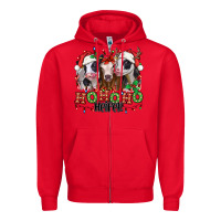 Red ho ho ho heifer christmas heifers Zipper Hoodie - Jasminsmagicworld