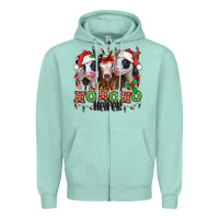 Seafoam ho ho ho heifer christmas heifers Zipper Hoodie - Jasminsmagicworld