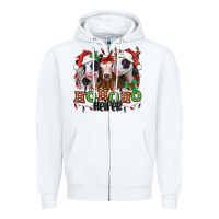 White ho ho ho heifer christmas heifers Zipper Hoodie - Jasminsmagicworld