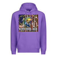 Purple 4th of July Western Reel Cool Dad Bass Premium Hoodie - LillyAllenDesigns