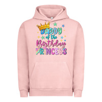 Pigment Salmon daddy of the birthday princess Urban Hoodie - NancyCooperArtShop