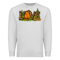 Dove Grey camping love Premium Sweatshirt - NancyCooperArtShop