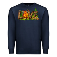 Navy camping love Premium Sweatshirt - NancyCooperArtShop