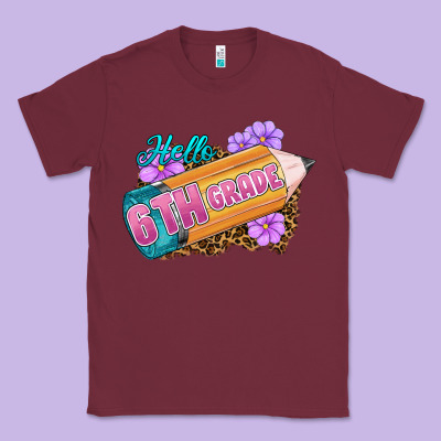 Hello 6th Grade Classic Tee Designed By Ranaportraitstore