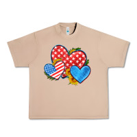 Burro usa flag hearts with sunflower Urban Heavy Tee - HRA Design Shop