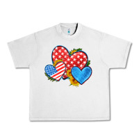 Lunar Rock usa flag hearts with sunflower Urban Heavy Tee - HRA Design Shop