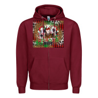 Burgundy ho ho ho heifer Christmas heifers Zipper Hoodie - Jasminsmagicworld