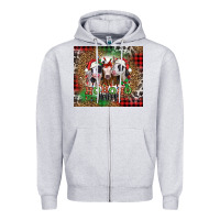 Heather Grey ho ho ho heifer Christmas heifers Zipper Hoodie - Jasminsmagicworld