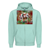 Seafoam ho ho ho heifer Christmas heifers Zipper Hoodie - Jasminsmagicworld