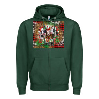 Sports Green ho ho ho heifer Christmas heifers Zipper Hoodie - Jasminsmagicworld